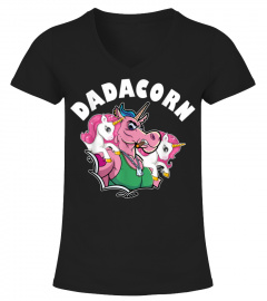 Mens Funny Twin Dad Tshirt Unicorn Fathers Day Gift for Daddacorn