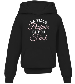 La fille parfaite fait du foot - footballeuse - design blanc et rose