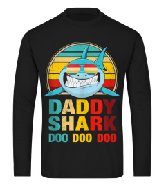 Mens Daddy Shark shirt Retro Vintage gift for Father Tank Top