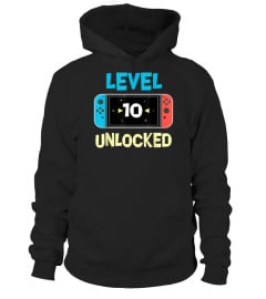 Level 10 unlocked Switch Gamer 10th Birthday Gift T-shirt