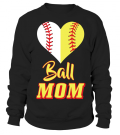 Funny Softball Mom T-Shirt Ball Mom Softball Baseball Tee