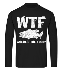 Fishing Dad-WTF Where's The Fish Men's Funny Fishing T-Shirt