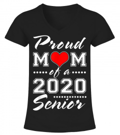 Proud mom of a 2020 senior graduate graduation tshirt