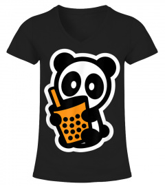 Panda Bubble Tea Boba Bambu Brand Bear Thai Milk Tea Cute T-Shirt