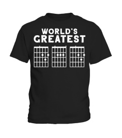 Mens Father's Day World's Greatest Dad T Shirt Guitar Chords