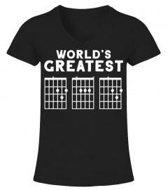 Mens Father's Day World's Greatest Dad T Shirt Guitar Chords