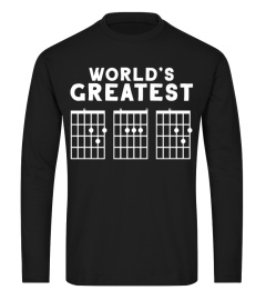 Mens Father's Day World's Greatest Dad T Shirt Guitar Chords