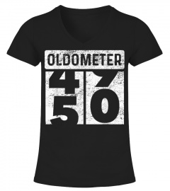 Oldometer Odometer Funny 50th Birthday Gift 50 yrs Old Joke T-Shirt