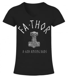 Mens Fathor Shirt God Among Dads Thor Hammer Fathers Day Gift  Tank Top