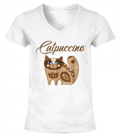 Siamese Burmese Cat Coffee Catpuccino Capuccino tshirt