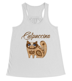 Siamese Burmese Cat Coffee Catpuccino Capuccino tshirt