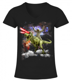 Sloth Riding T-rex Dinosaur- Funny Sloth Shirt 1