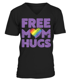 Womens Free Mom Hugs Tshirt, Free Mom Hugs Rainbow Gay Pride Tshirt 1