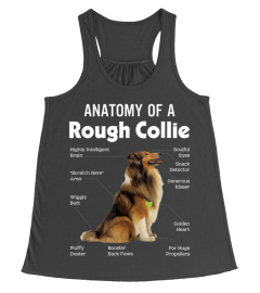 Anatomy Of A Rough Collie Funny Dog Puppy Gift