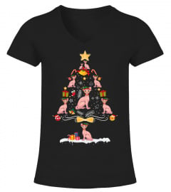 Sphynx Christmas Tree crewneck sweatshirt Cat Owner Gift 44