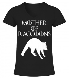 Cute  Unique White Mother of Raccoons T-shirt E010496