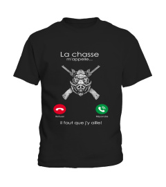 la  chasse m'appelle sanglier tshirt