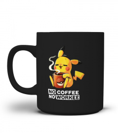 Pikachu no coffee no workee mug