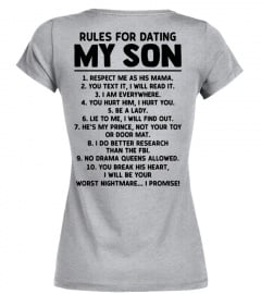 Rules for dating my son shirt