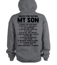 Rules for dating my son shirt