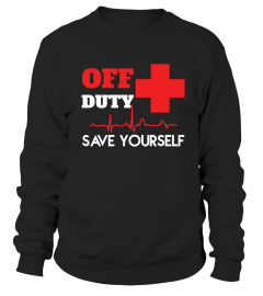Off Duty Save Yourself Funny Lifeguard Worker T-shirt