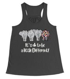 Its Ok To Be A Little Different - Autism Elephant T-Shirt