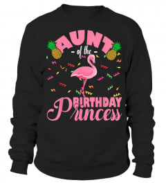 Aunt Of The Birthday Princess Cute Flamingo Gifts For Girl T-Shirt
