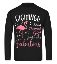 Gigimingo Pink Flamingo Gigi Funny Grandma Gift T-Shirt