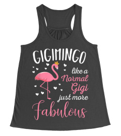 Gigimingo Pink Flamingo Gigi Funny Grandma Gift T-Shirt