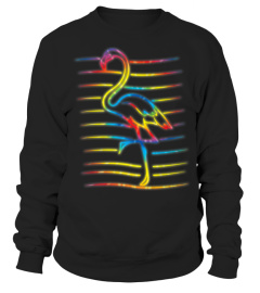 80's Retro Tie Dye Flamingo Bird Shirt  Bird Lover Gift