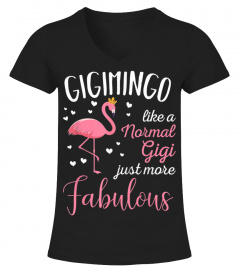 Gigimingo Pink Flamingo Gigi Funny Grandma Gift T-Shirt