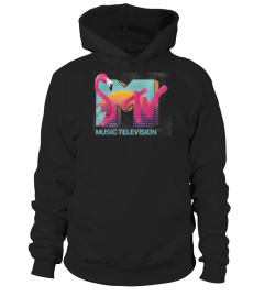 MTV Distressed Retro Flamingo Logo Fill T-Shirt