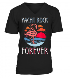 Yacht Rock Forever T-Shirt 80s Retro Style Flamingo Lover T-Shirt