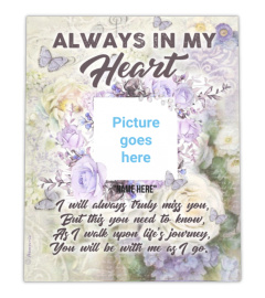 Always In My Heart Memorial Canvas