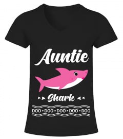 Auntie Shark Doo Doo Doo Funny Shirts Funny T Shirts For Woman and Men