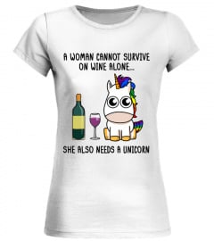 Unicorn Woman Cannot On Wine Alone