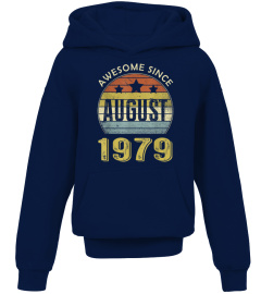 Awesome August 1979 T-Shirt Funny 40th Birthday Decorations
