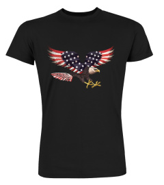 United States of America USA Flag FLYING EAGLE T Shirt