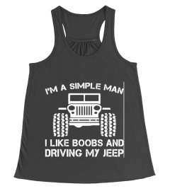 Simple Man Like Boobs And Driving Jeep  T-shirt