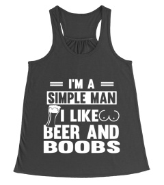 Simple Man Like Boobs And Beer  T-shirt