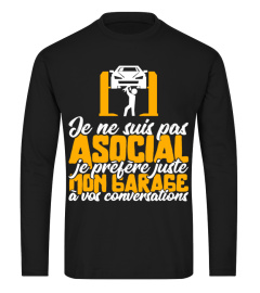 Pas asocial garage cadeau humour