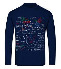 Math T-Shirt Teacher Formulas Cheat Sheet Cool Geek Nerd Tee