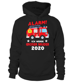 Kinder Ich werde großer Bruder 2020 Shirt Feuerwehrauto Baby Geburt T-Shirt