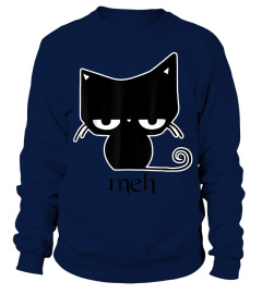 Cat funny T-shirt Meh Black Cat