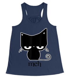 Cat funny T-shirt Meh Black Cat