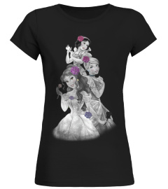 Disney Princess Trio Floral Sparkle Graphic T-Shirt