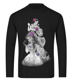 Disney Princess Trio Floral Sparkle Graphic T-Shirt