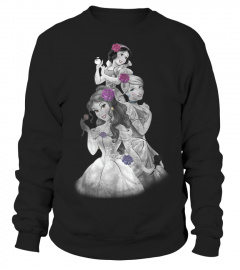 Disney Princess Trio Floral Sparkle Graphic T-Shirt