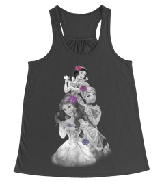 Disney Princess Trio Floral Sparkle Graphic T-Shirt