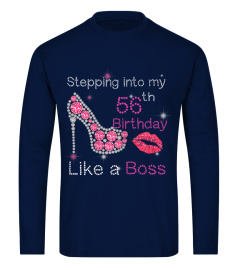 Womens Stepping Into My 56th Birthday Like A Boss 56 Years Old T-Shirt